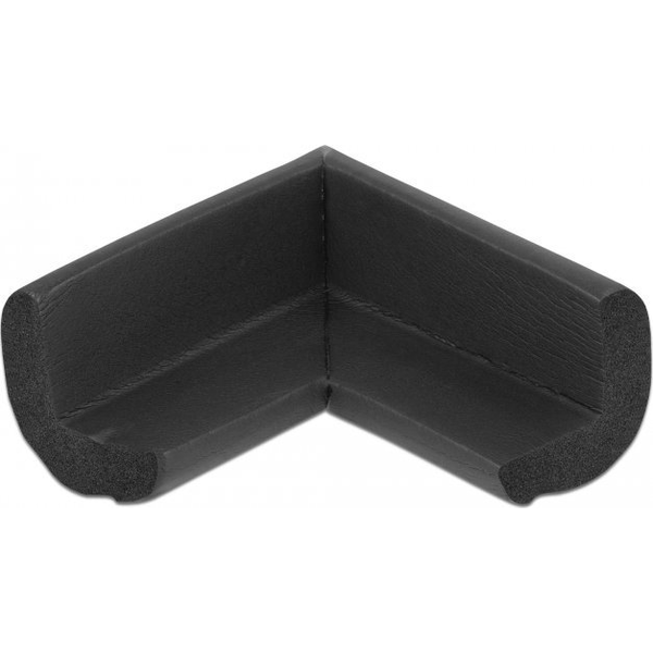 Delock Öntapadós habszivacs sarokvédő, 70 x 67 x 35 mm méretű, fekete