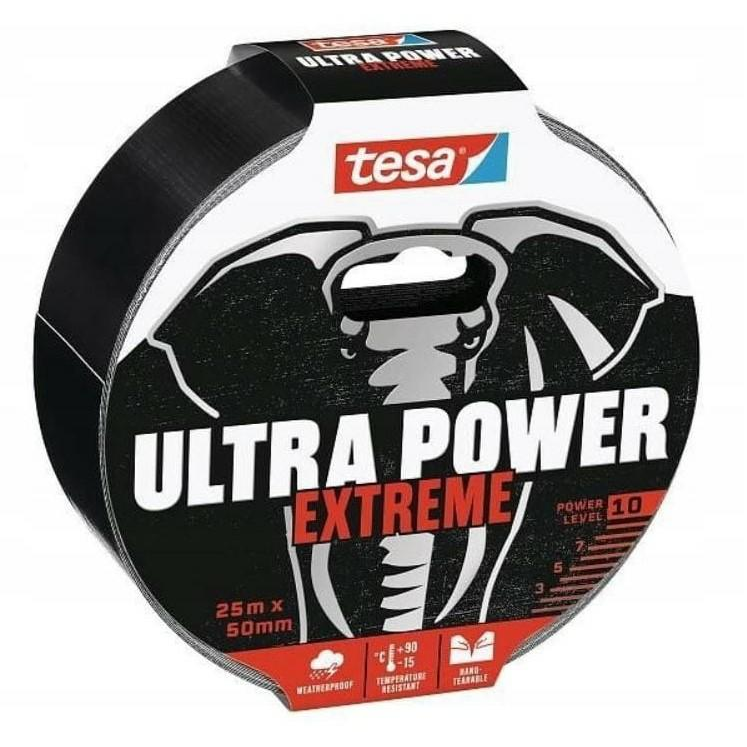 Tesa ULTRA POWER EXTREME (56623-00000-00) Repair tape Fekete (H x Sz) 25 m x 50 mm 1 db (56623-00000-00)