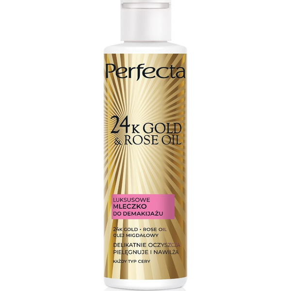 Perfecta 24K Gold & Rose Oil Luksusowe mleczko do demakijażu 200ml