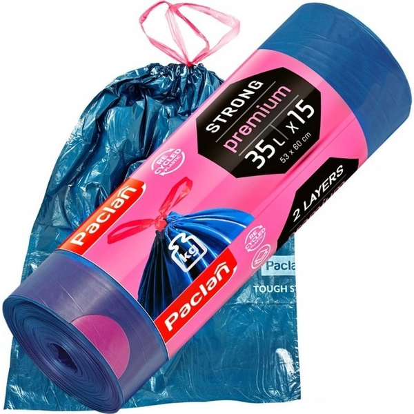 Paclan 132294 Premium Worki na śmieci 35/15 sztuk