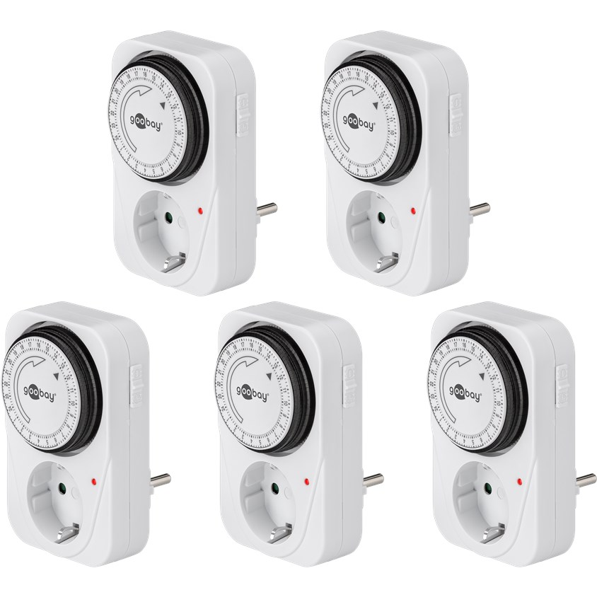 Goobay 55540 Időzítő kapcsolós aljzat (5 db/csomag) (55540)