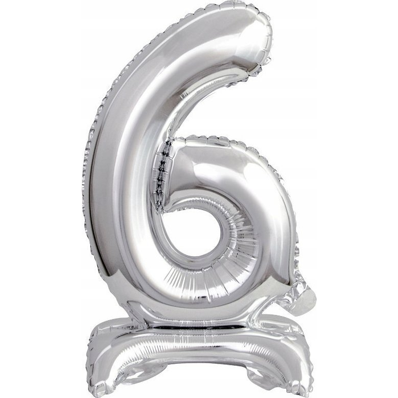 Felfújható Fólia Szám Talppal 9911729 - Ezüst, 38 cm, 6 (9911729)