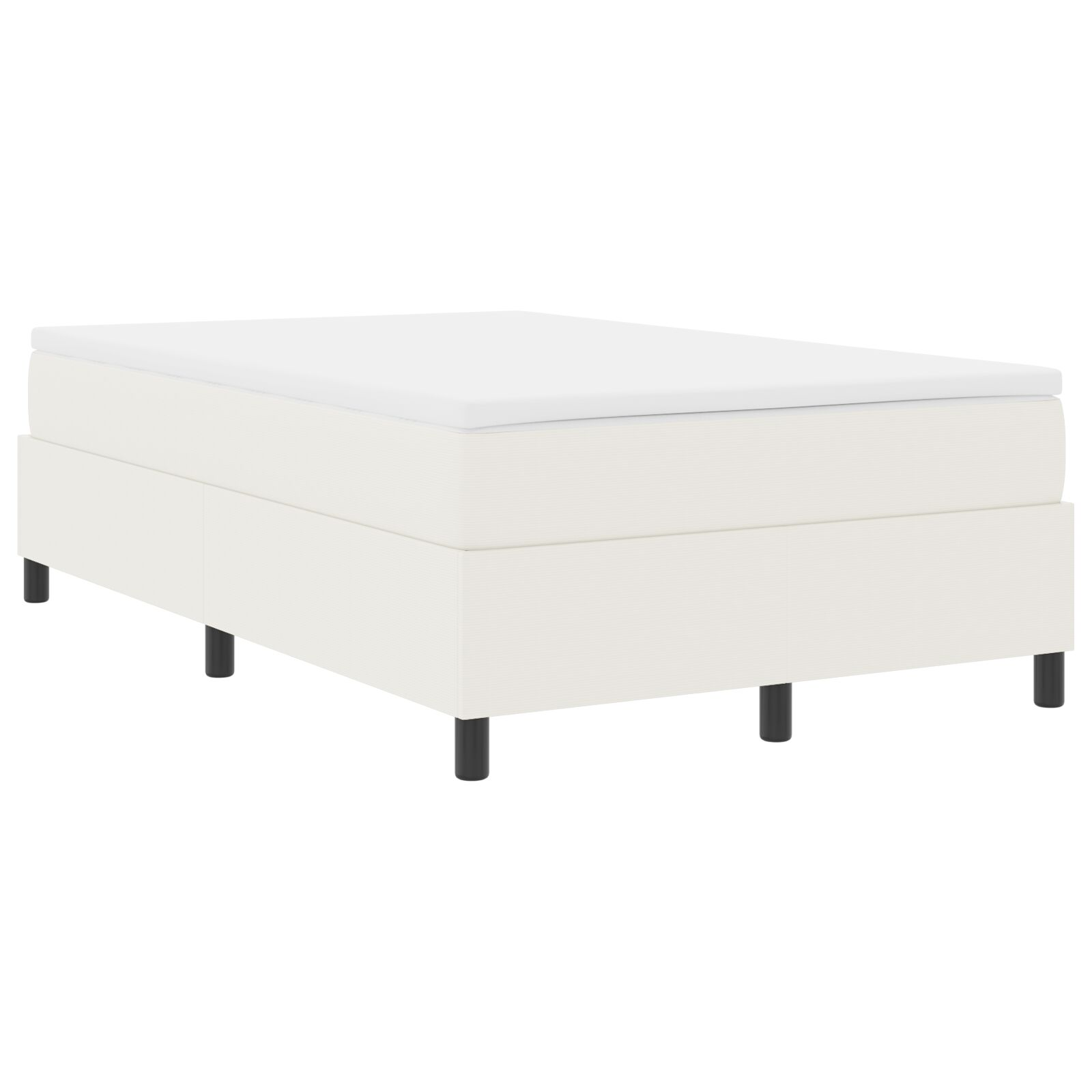 Boxspring Ágy Krém 120x200 cm Kordbársony (3337404)