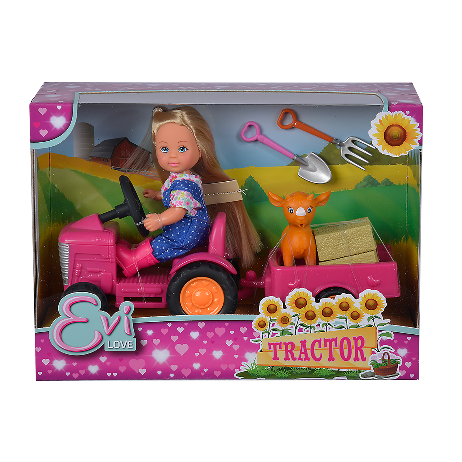 Simba Evi Love baba traktorral és kiegészítőkkel (105733518)