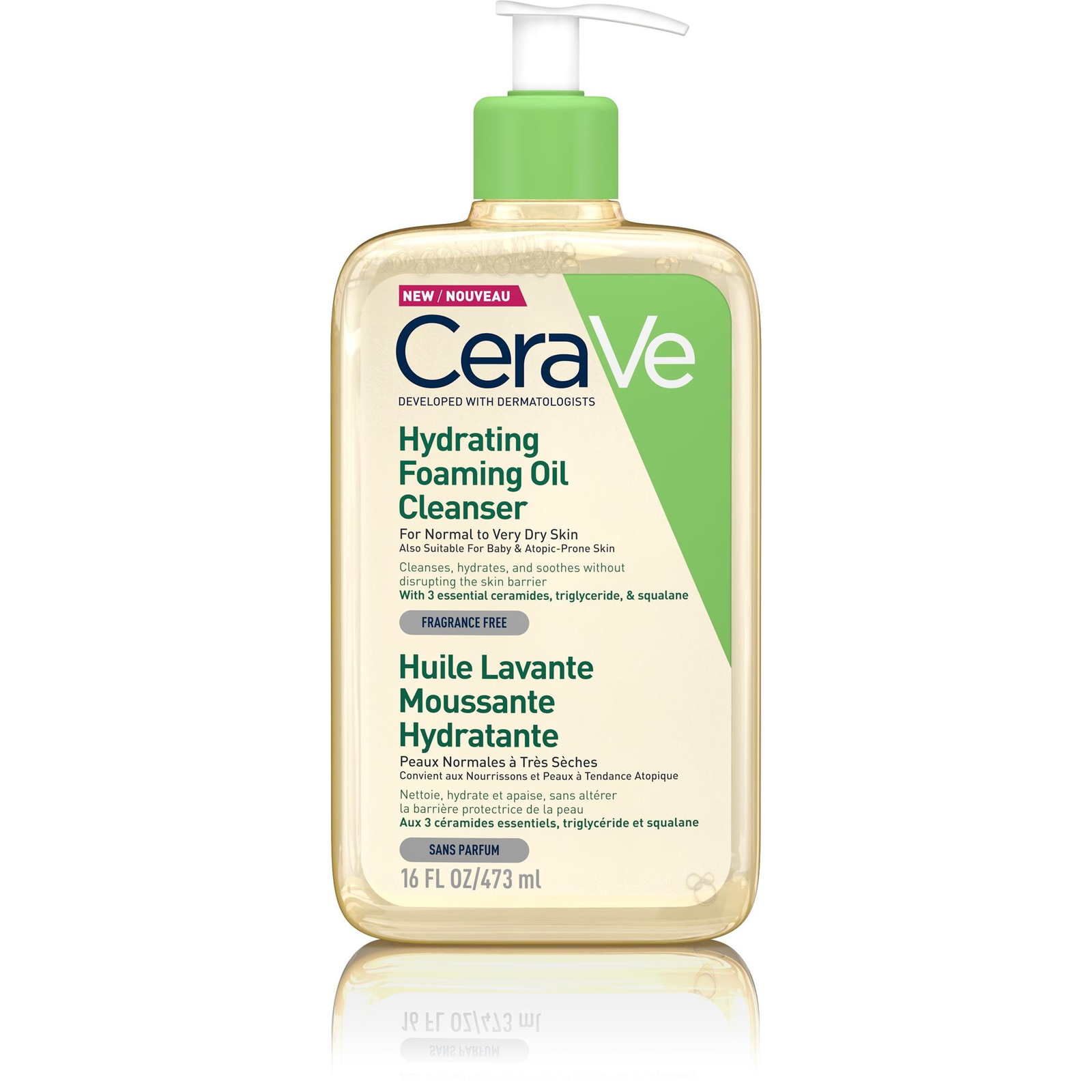 CERAVE Hidratáló tisztító habzó olaj 473ml (3337875773447)