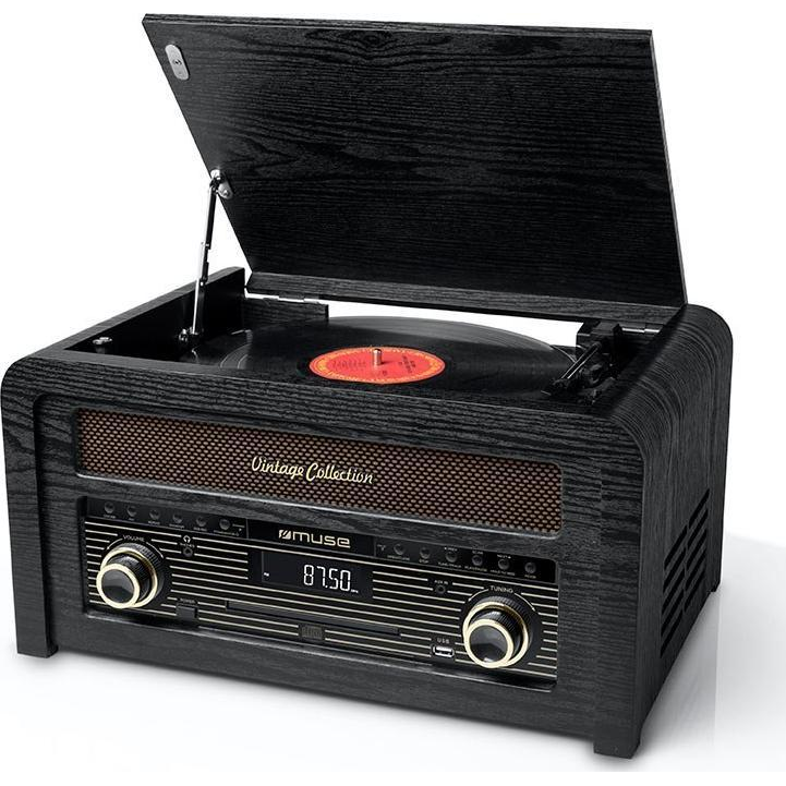 MUSE MT-115W Lemezlejátszó Bluetooth Porvédő fedél fekete (MT-115W)