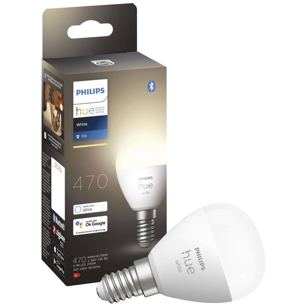 Philips Lighting Hue LED fényforrás White Ambiance Luster E14 5.7 W Melegfehér (871951435669600)