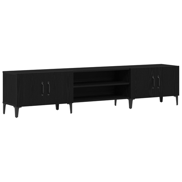 Szafka TV vidaXL Czarny dąb MDF i drewno 180 x 31.5 x 40 cm