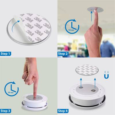 Sygonix Tűzjelző mágneses rögzítés (O x Mé) 75 mm x 6.5 mm (SY-5045598) (SY-5045598)