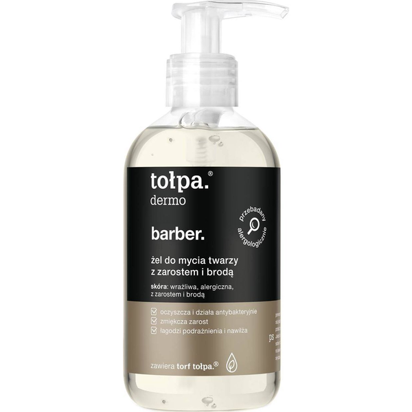 Tołpa dermo barber żel do mycia twarzy z zarostem i brodą 150 ml