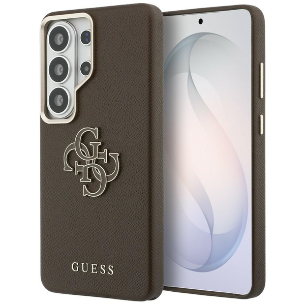 GUESS Grained Big 4G Metal Logo tok Samsung Galaxy S26 Ultra barna SP113783
