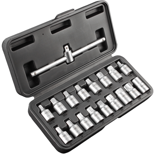 NEO Olajleeresztő Kulcskészlet 18 db 3/8"