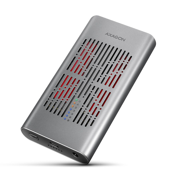 Axagon EEM2-20GD basisstation voor opslagstations USB 3.2 Gen 2 (3.1 Gen 2) Type-C Zwart, Grijs