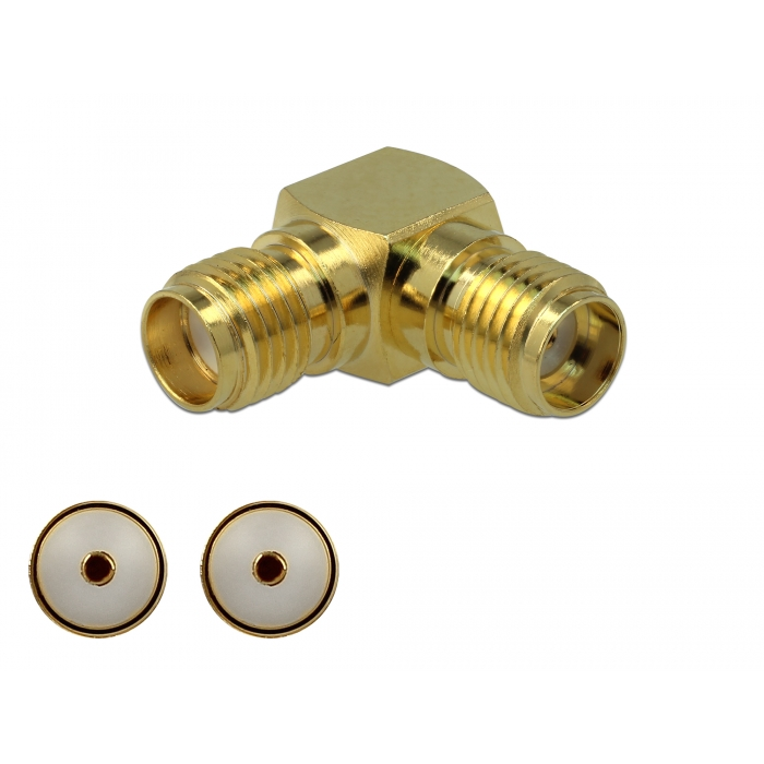Delock Adapter, SMA csatlakozóhüvely apa SMA csatlakozóhüvely 90 3 GHz (89964) (89964)