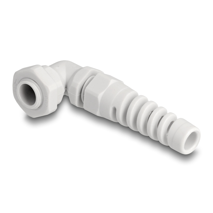 Delock Kábel tömszelence PG7 90 hajlított feszültség mentesítős szürke (60526) (60526)