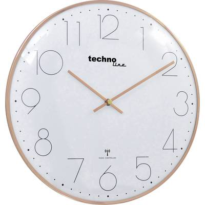Techno Line WT 8235 gold optik Rádiójel vezérlésű Falióra 350 mm x 25 mm Rozé arany (WT 8235 gold optik)