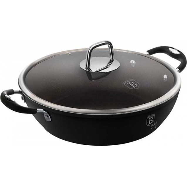 BerlingerHaus BH/6125 Black Professional Lábas - Kovácsolt Alumínium, Matt Fekete (BH-6125)