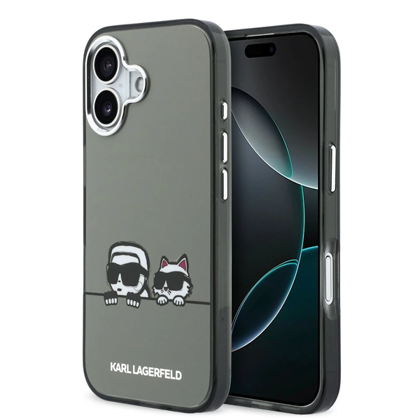 Karl Lagerfeld IML K&CH Heads Logo MagSafe tok iPhone 17 készülékhez fekete