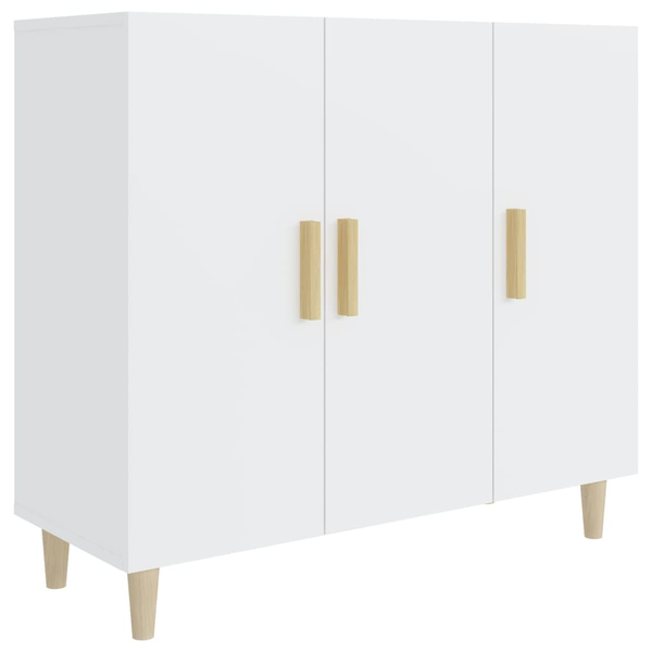 vidaXL Szafka, biała, 90x34x80 cm, materiał drewnopochodny