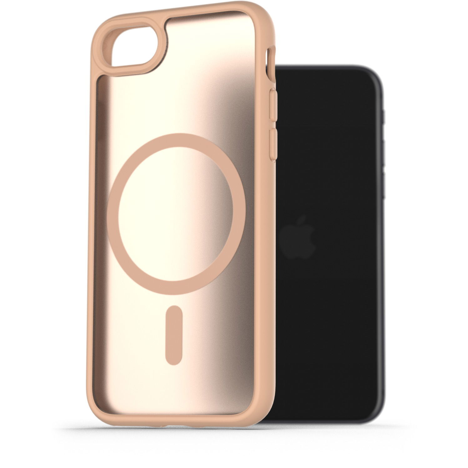 AlzaGuard Matte Case Compatible with Magsafe iPhone 7 / 8 / SE 2020 / SE 2022 homoksárga tok (AGD-PCMM69SG)
