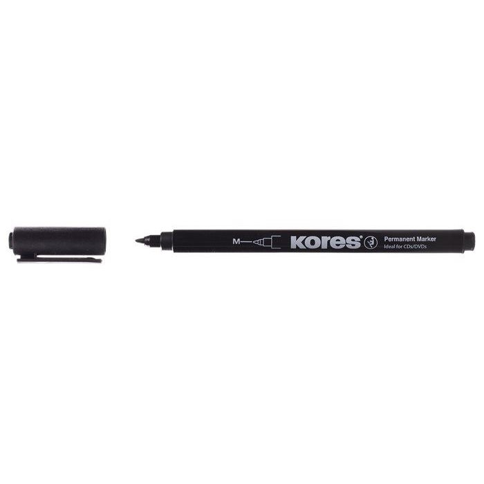 Kores alkoholos marker CD/DVD 1 mm fekete (IK22100) (IK22100)
