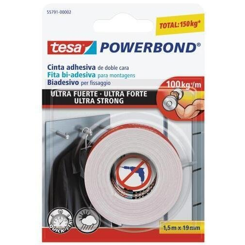 Tesa Doppels.Klebeb Ultra strong 1,5m x 19mm wei 55791