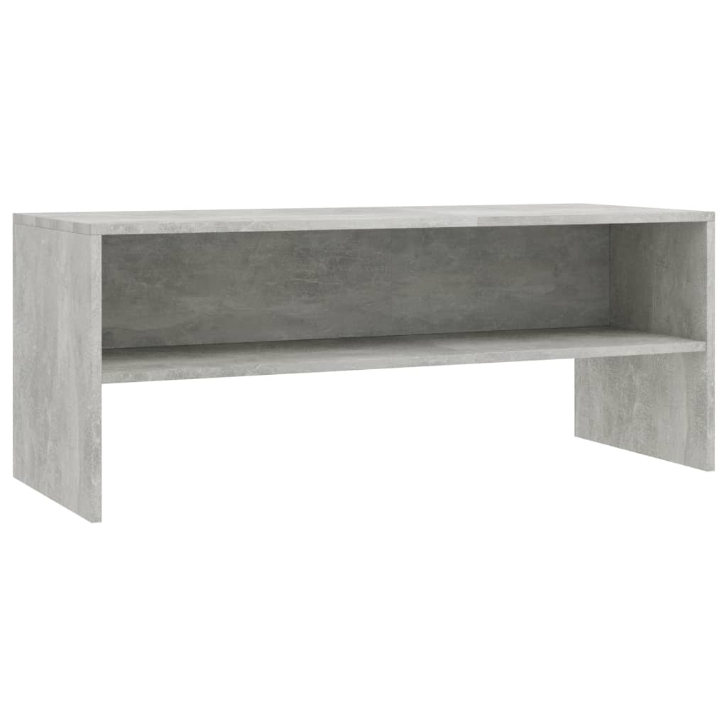 betonszürke forgácslap TV-szekrény 100 x 40 x 40 cm (800049)