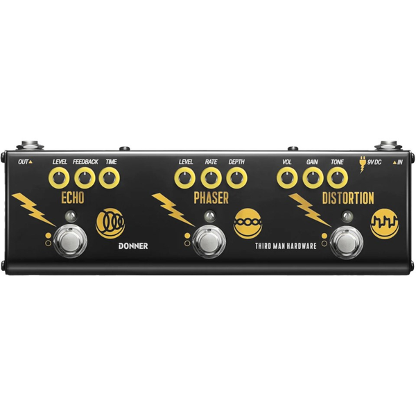 Donner Triple Threat Gitár Effekt pedál - Fekete / Sárga