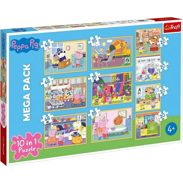 Peppa Pig 10 in 1 Mega Pack Kirakós játék 48 db Rajzfilmek