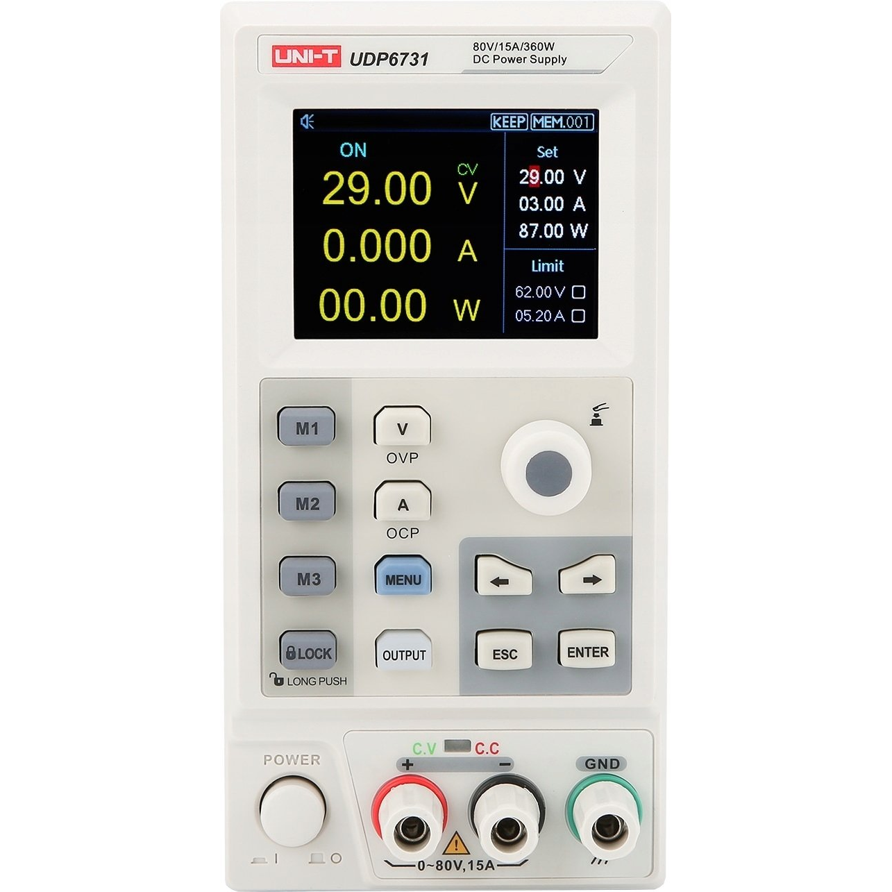 Uni-T UDP6730 Labortápegység, szabályozható 0 - 40 V 0 mA - 30 A 360 W (181400100112X)