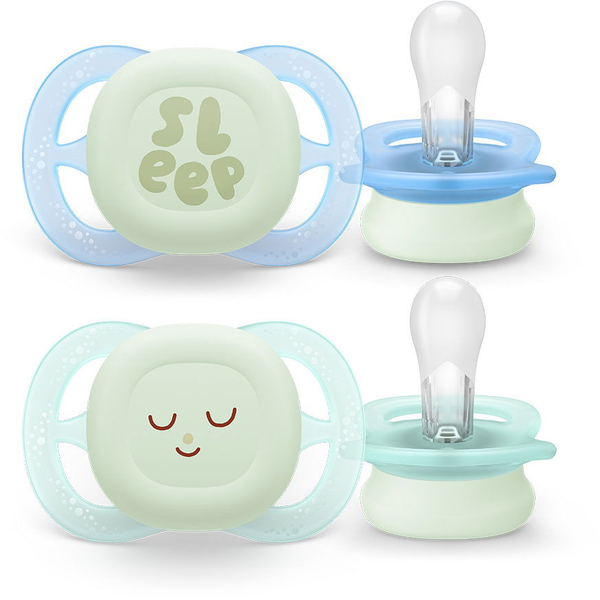 Philips AVENT SCF075/08 ciuccio per bambino Ciuccio classico Ortodontico Silicone Blu, Verde