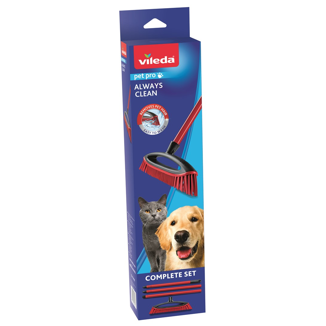 Vileda 174000 Pet Pro Always Clean Kisállat seprű - Piros / Fekete (174000)
