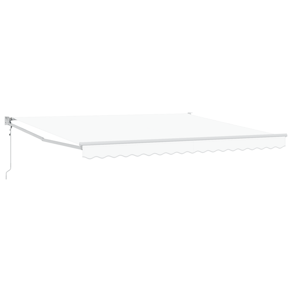 Markiză Retractabilă Automată Alb 400x300 cm