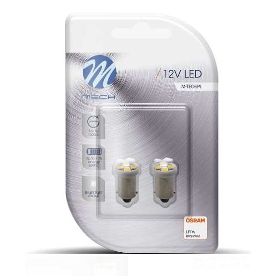 M-Tech BA9S LED 4x3528 SMD fehér színű, pár (72LB009W) (72LB009W)