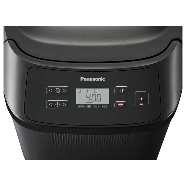 Masina de paine compacta Panasonic SD-PN100KXE, display LCD, 18 programe (4 programe fara gluten), negru