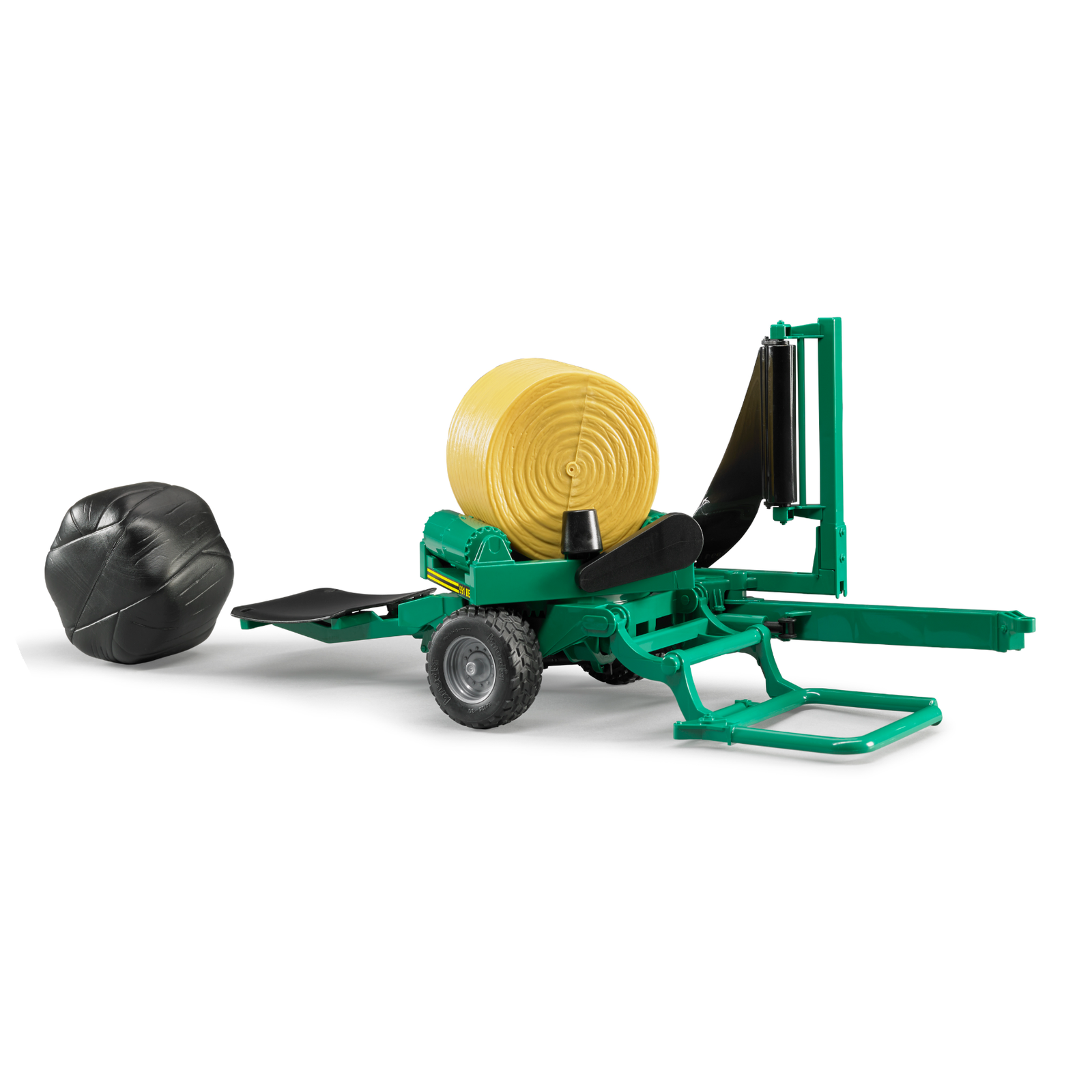 Bruder Bálacsomagoló okker és fekete bálákkal (1:16) (02122)