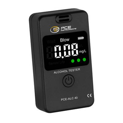 PCE Instruments Alkoholteszter Kijelzővel, Különböző mértékegységek megjeleníthetők (PCE-ALC 40)