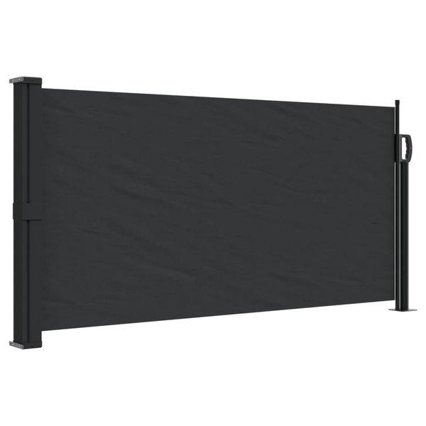  vidaXL Zwijana markiza boczna, czarna, 100x300 cm