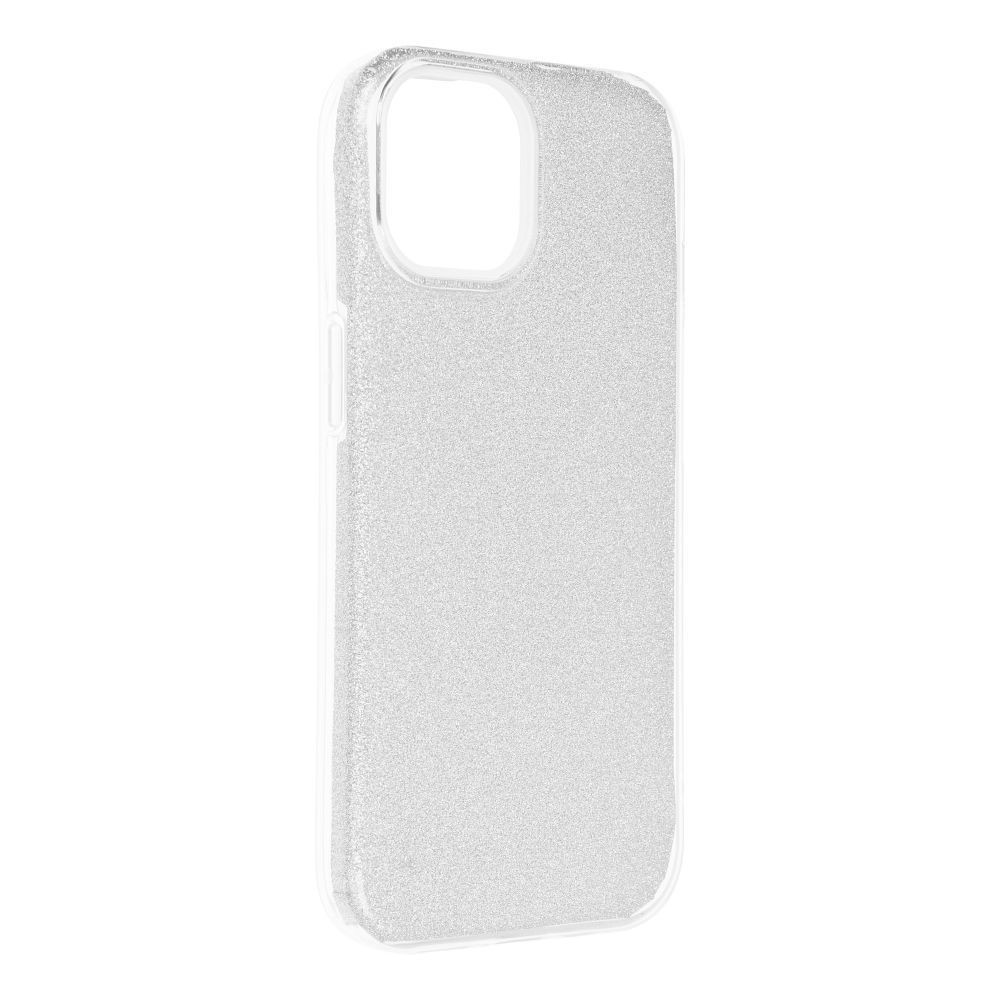Apple iPhone 15, Szilikon tok, csillogó, Forcell Shining, ezüst (5903396213397)