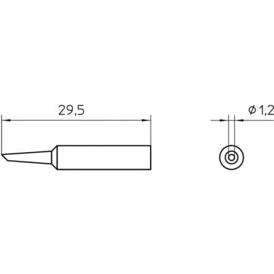 Pákahegy WXP 65-höz, csapott 45°, 1,2 mm, Weller XNT 4 (T0054485599)