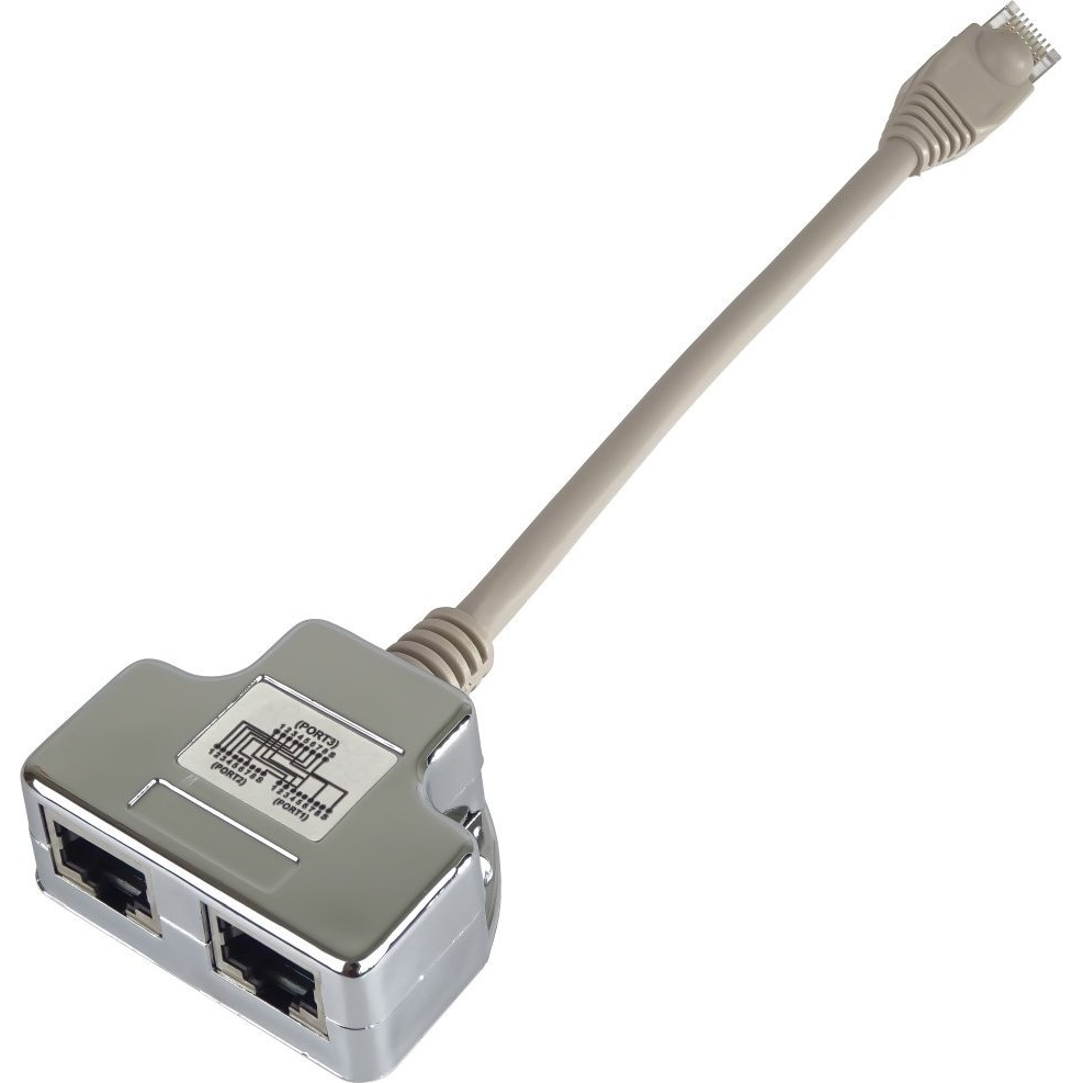PREMIUMCORD RJ-45 CAT5 Elosztó Szürke 15cm smd6 (smd6)