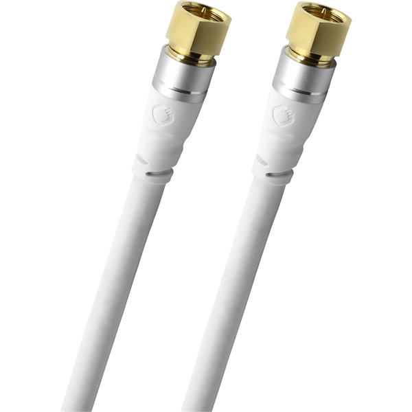 Oehlbach OB 33120 F-csatlakozós antenna kábel 1.0m - Fehér (OB 33120)