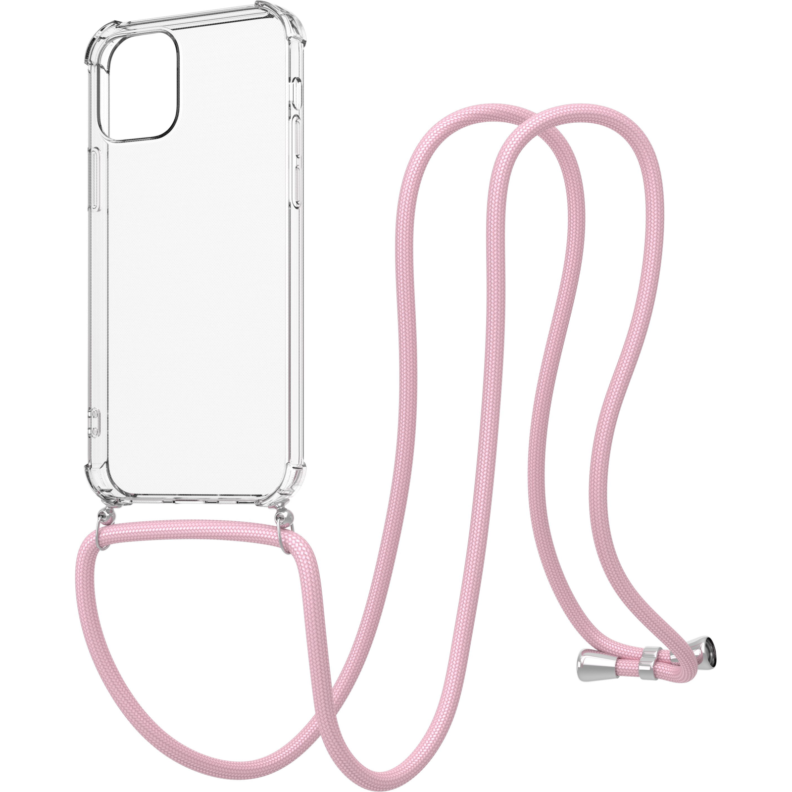 AlzaGuard Luxe Lanyard Case iPhone 12/12 Pro rózsaszín tok (AGD-PCL002P)