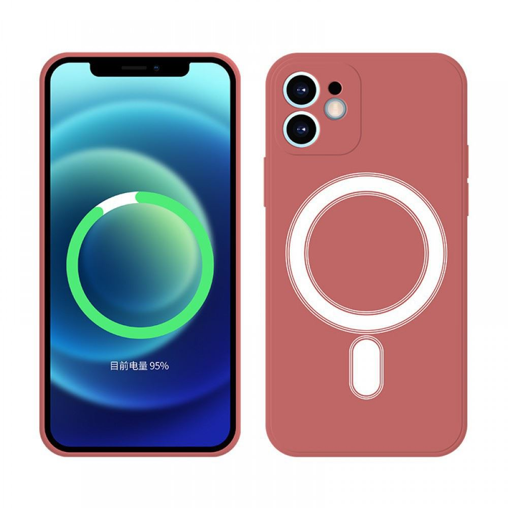 Cellect iPhone 12/ 12 Pro mágneses szilikon tok piros (CEL-MAG-IPH12-R) (CEL-MAG-IPH12-R)