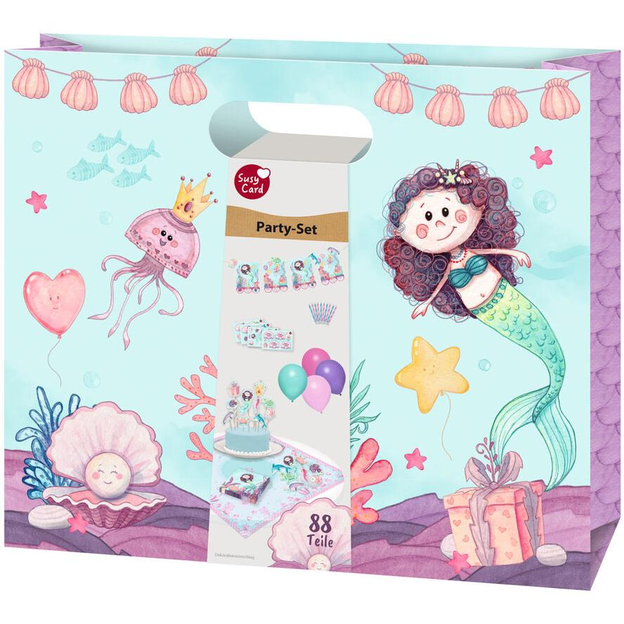 SUSYCARD Party-Tasche Mermaid Set klein 88-teilig (40050584) (40050584)
