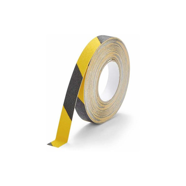 Durable Protizdrsni trak DURALINE® GRIP črno-rumen, 25 mm x 15 m