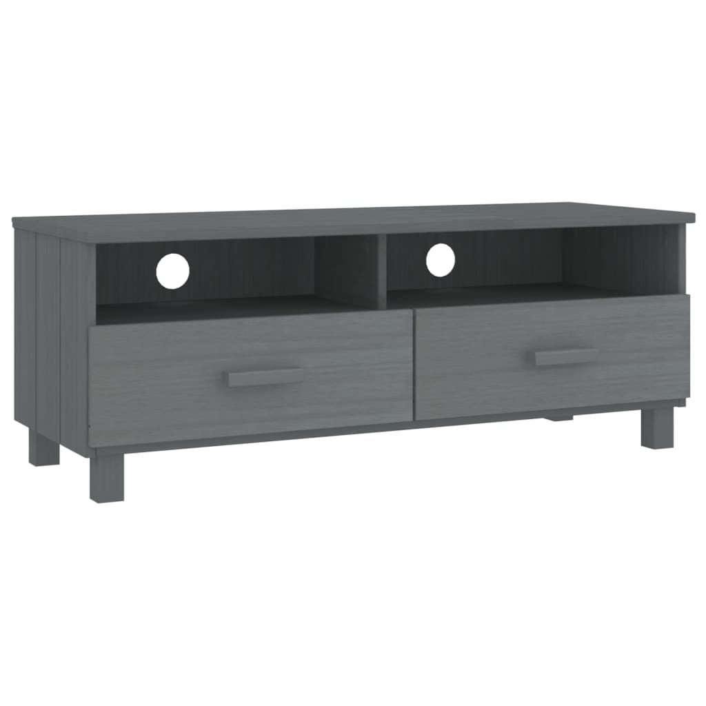 HAMAR sötétszürke tömör fenyőfa TV-szekrény 106 x 40 x 40 cm (340470)