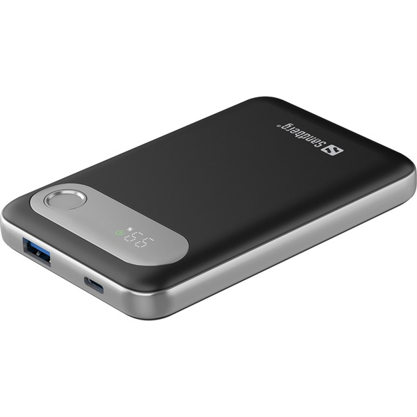 Sandberg 421-16 Powerbank Lithium Polymer (LiPo) 10000 mAh Aluminium, Schwarz