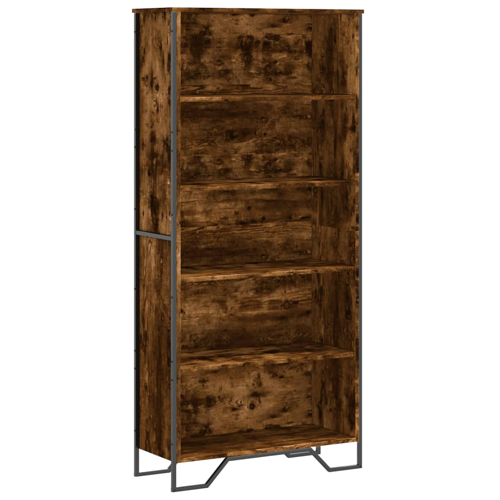 füstös tölgy színű szerelt fa könyvszekrény 80 x 31 x 169 cm (3295314)