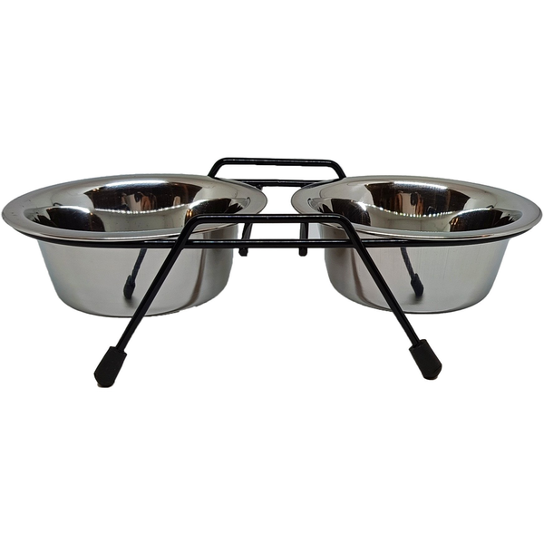 DOUBL BOWL METAL WITHSTAND HOPPY 2X0.24L